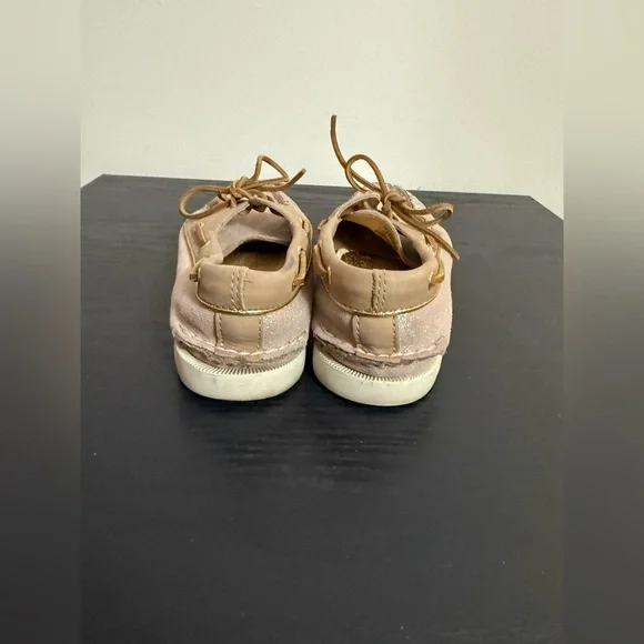 Milly for Sperry Top Sider Sparkle Gold and Tan Loafers 8 Ladies - Picture 5 of 6